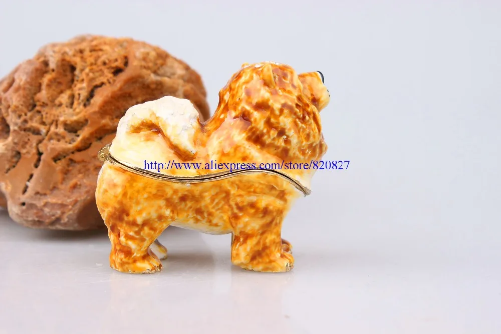 Dog Jewelry Trinket Box Antique  Dog Miniature Dog Boxer Fingurine