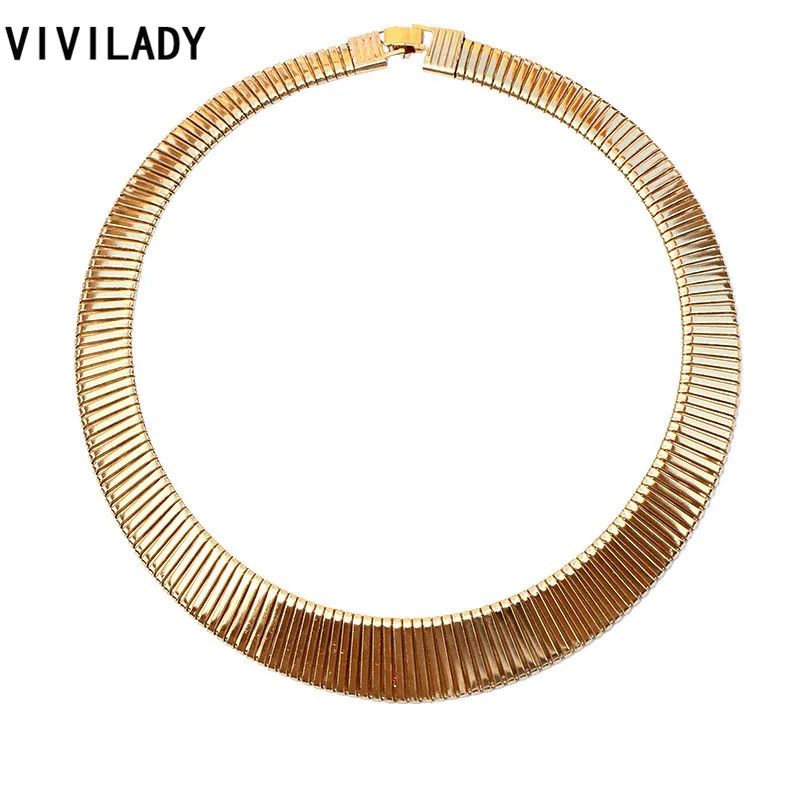 VIVILADY массивное геометрическое круглое колье в виде кругов женское металлическая