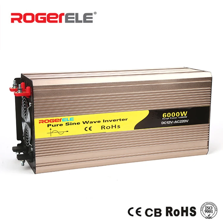 6000 Вт 12VDC/24VDC до 110VAC/220VAC солнечный инвертор немодулированного синусоидального