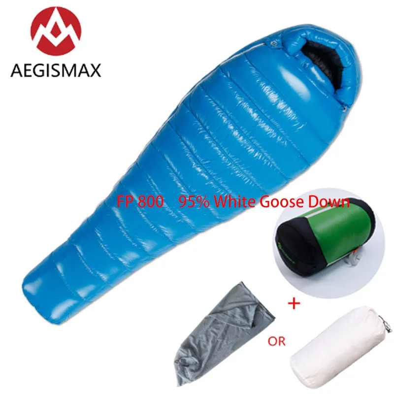 AEGISMAX G1 G2 белый гусиный пух Профессиональный Мумия Открытый альпинистский походный спальный мешок Сверхлегкий перегородка нейлон