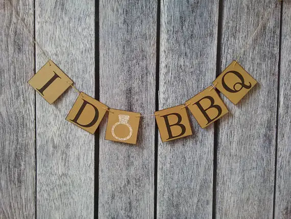 

personalized I do BBQ wedding banners engagement garlands buntings party signs decorations