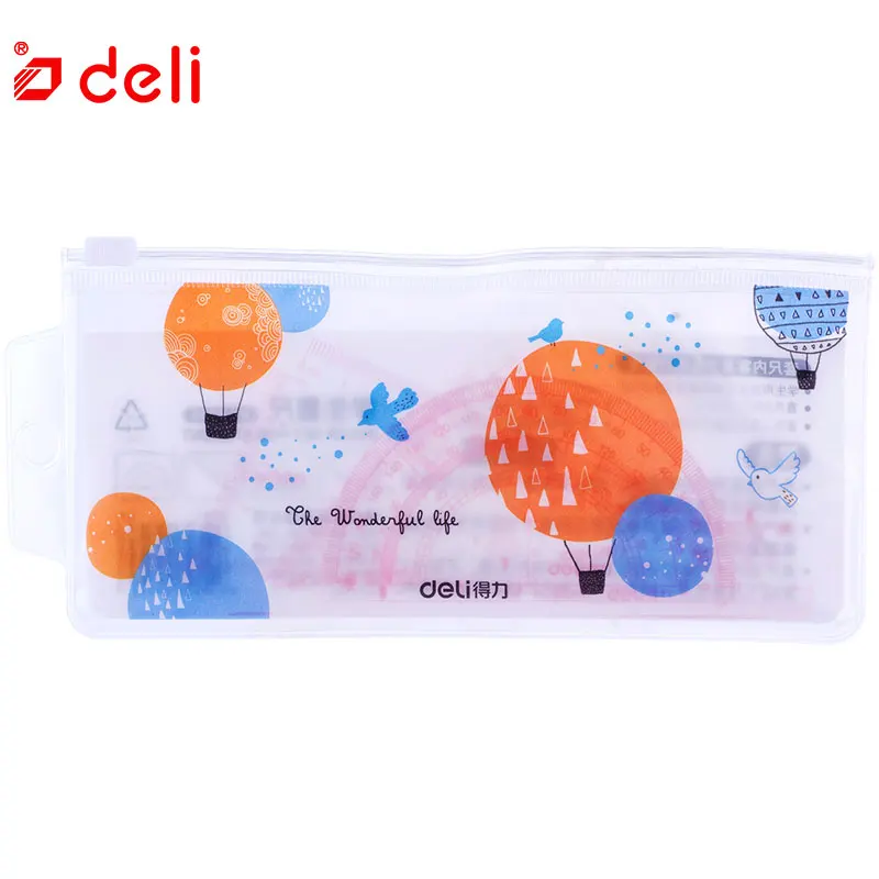 Deli Stationery Accessories Math Ruler Sets 4 Sets/Pack Multi-functional Student Drafting School Office Supplies Wholesale | Канцтовары