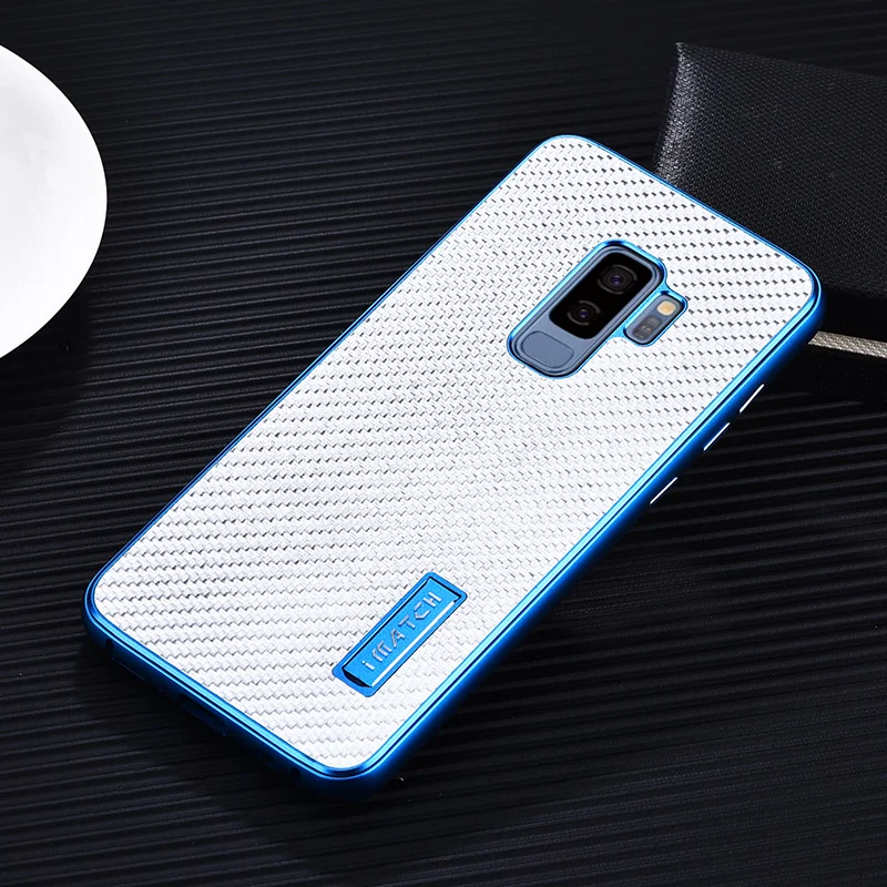 Элитный бренд чехол для samsung Galaxy S9 S8 плюс S7 край Алюминий металлический бампер из углеродного волокна жесткая накладка на заднюю панель телефона Защитный чехол
