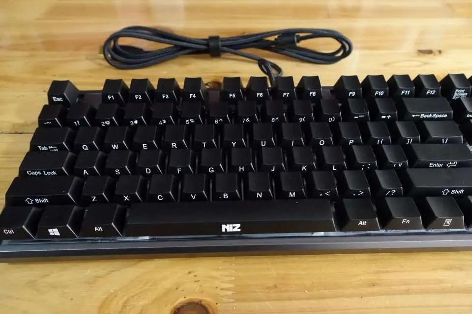 Черный NIZ 87 емкостный 30g механическая клавиатура программа TKL topre аналогичный