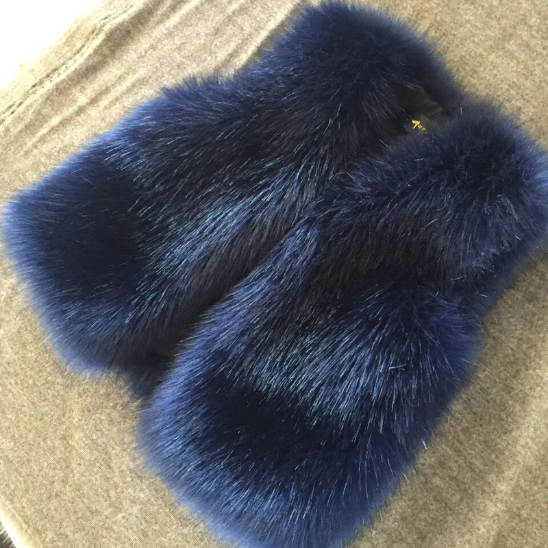 2018 весна и осень Новый детский жилет из искусственного лисьего меха Теплый для