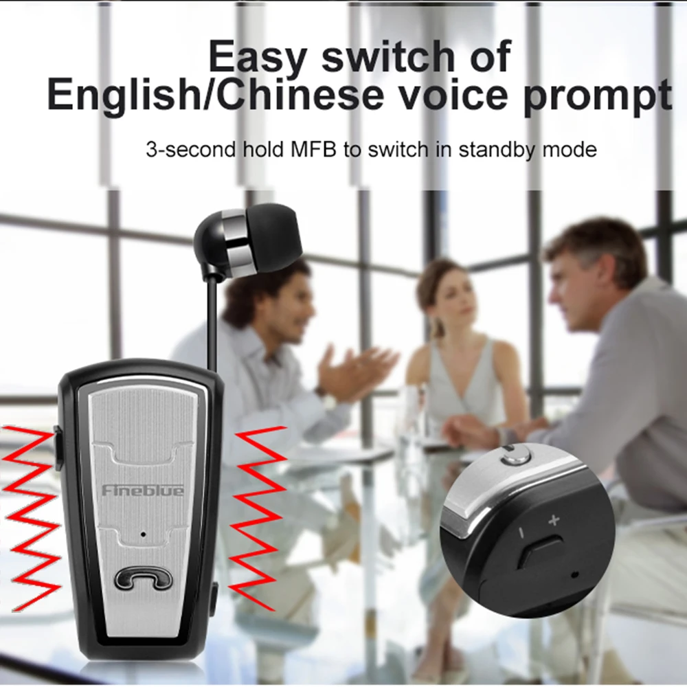 Fineblue FQ208 Bluetooth наушники деловой с воротником дизайн зажимом Усадочные
