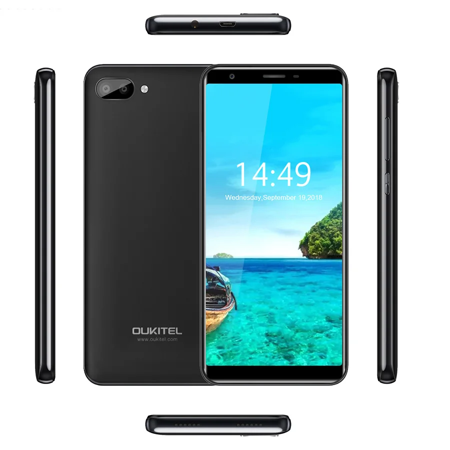 Oukitel C11 5 &quotHD 18:9 Android 8 1 ГБ Оперативная память Встроенная смартфон MTK6580A 4 ядра 5MP +