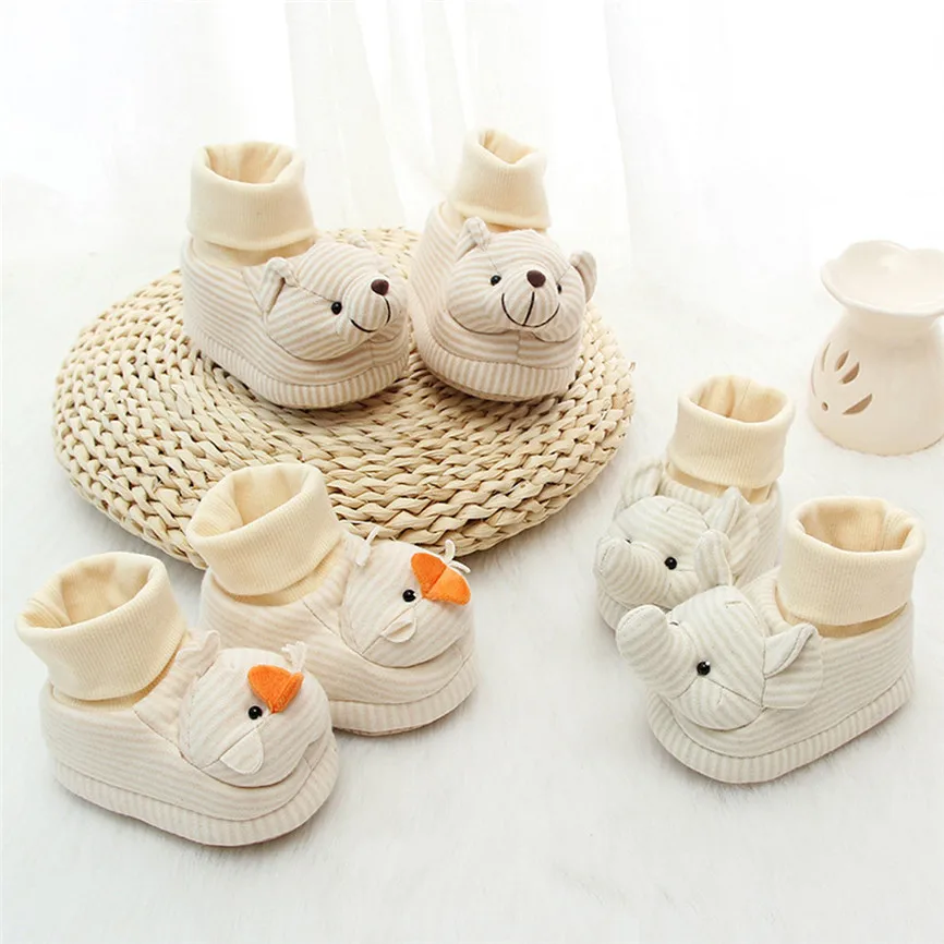 Детская зимняя теплая обувь Обувь с изображениями животных для маленьких