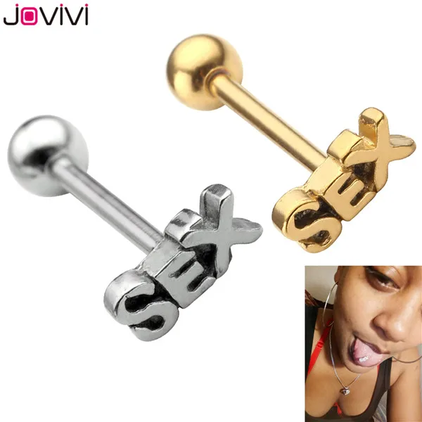 Jovivi 14Ga(1,6 мм) Percing Labret бар кольцо для губ из нержавеющей стали серебро/золото Секс взрывной леверированный язык ювелирные кольца для пирсинга - Окраска металла: 2x Mixed Color