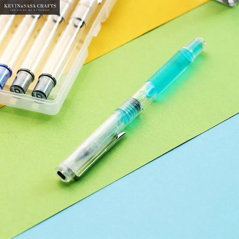 Прозрачная перьевая ручка 8 цветов подарочная упаковка школьные принадлежности 0