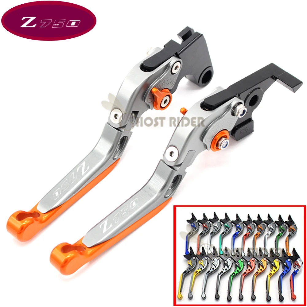 Лазерный Логотип для Kawasaki Z750 Z 750 (не модель Z750S) 2004 2005 2006 CNC Оранжевый складной и