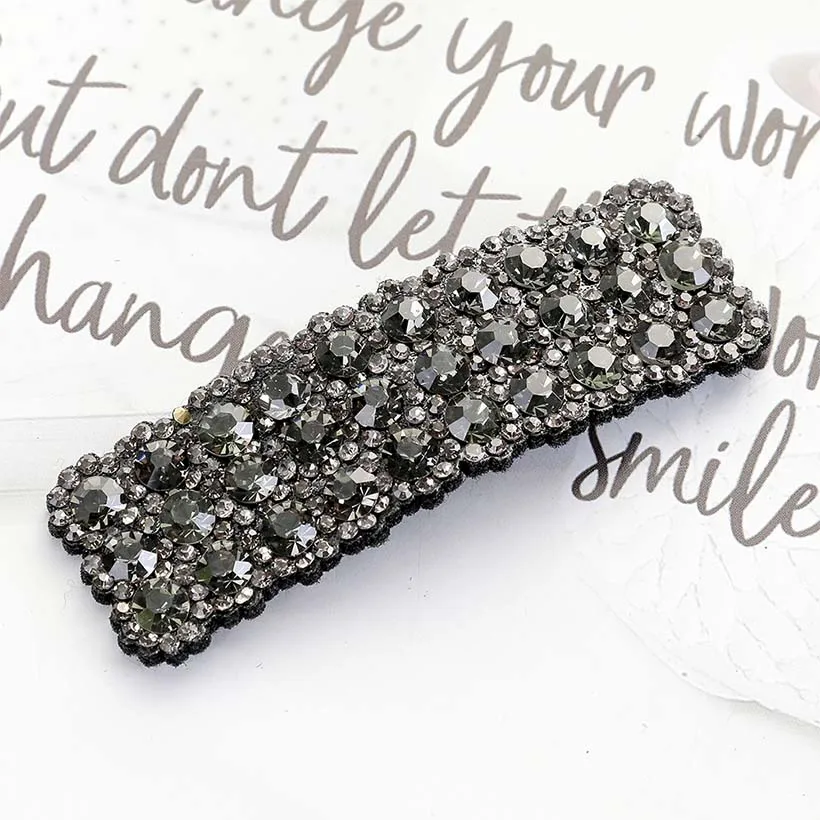 G LEVAO корейский прямоугольник кристалл Rhineston заколки для волос для женщин милые заколки шпильки для волос для девочек аксессуары для волос головной убор - Цвет: G
