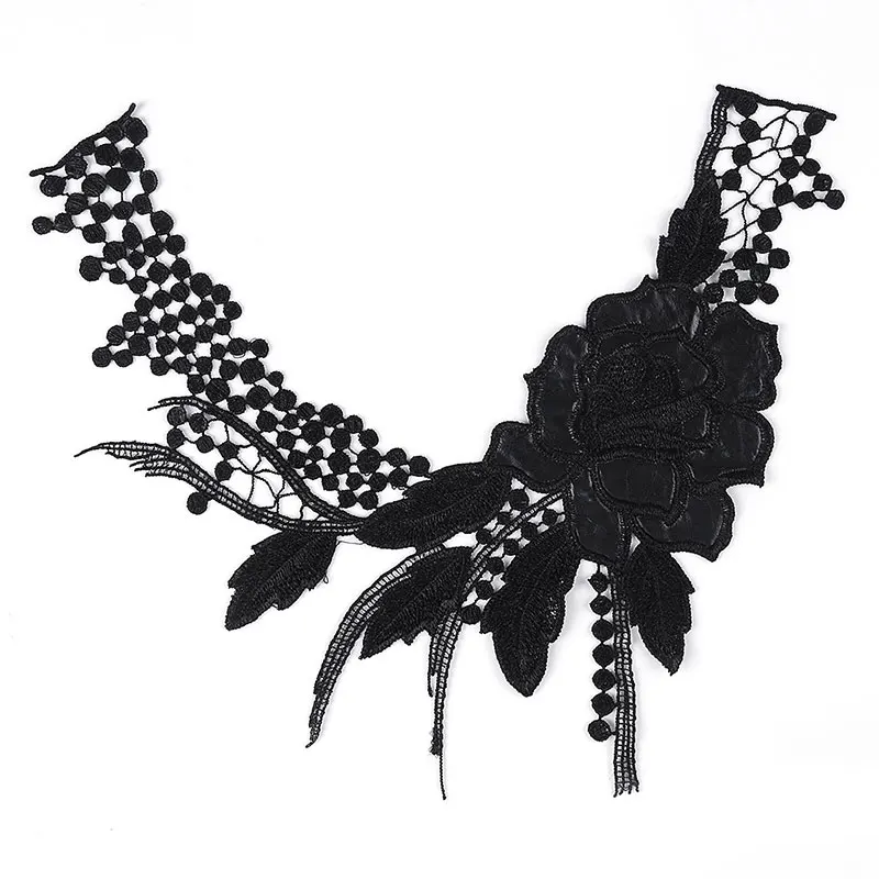Smiry 1 шт. кружевной вырез черный красивый цветок и сердце вуаль кисточка Кружевная