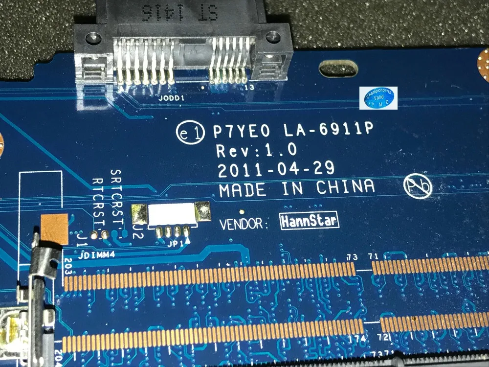 Супер! P7YE0 LA-6911P,, материнская плата для ноутбука ACER ASPIRE 7750G, основная плата для ноутбука с графическим процессором