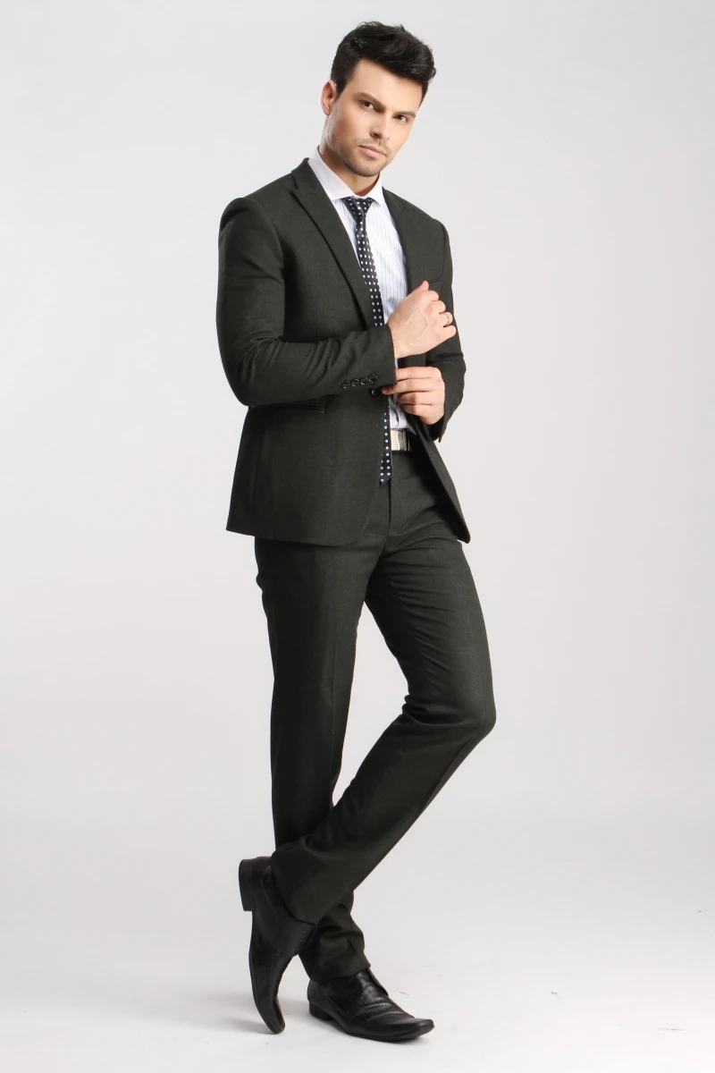 Newest fashion Korean men suits blue tuxedos for weddings 2 pieces one button boss | Мужская одежда