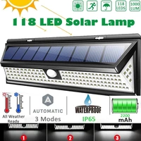 118 led 1000lm 270 degree garden solar lights outdoor waterproof ip65 led wall solar panel light solar lamp garden motion sensor