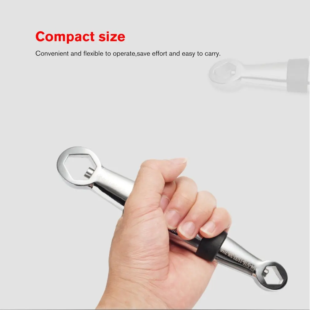 Portable 23 in 1 Adjustable Wrench 7-19mm High Carbon Steel Multifunctional Spanner hardness Big torque Good toughness | Инструменты