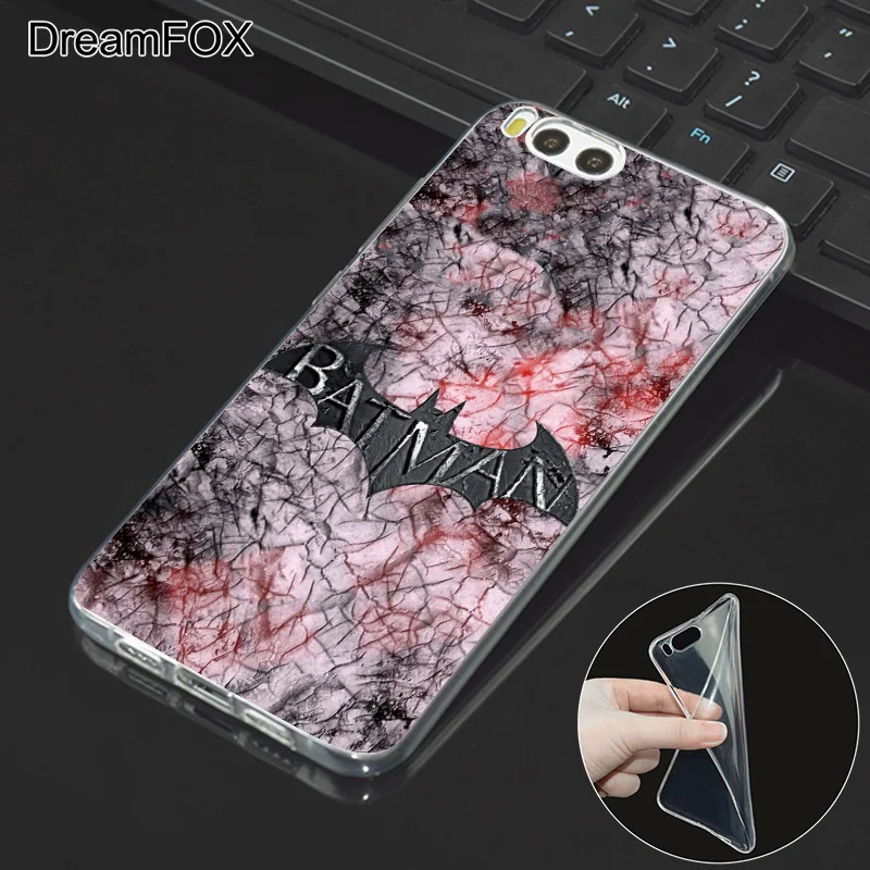 DREAMFOX M060 Бэтмен Мягкий ТПУ силиконовый чехол для Xiaomi Mi Note 2 3 4 5 6 8 SE M5 4C 4S 5C 5S 5X 6X A1