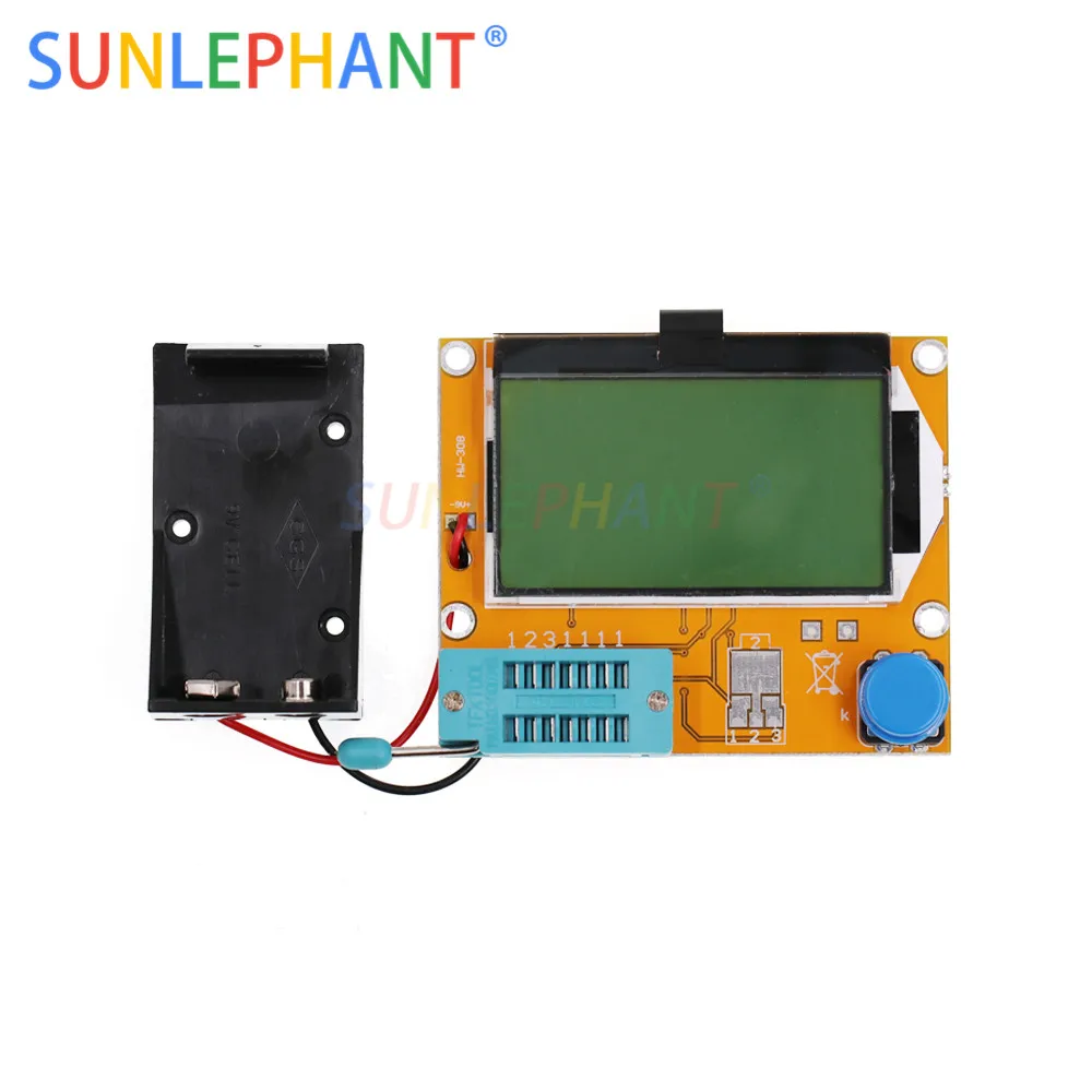 9V box ЖК-цифровой Транзистор тестер метр LCR-T4 подсветка диод Триод Емкость ESR метр для MOSFET/JFET/PNP/NPN L/C/R - Цвет: 9V box