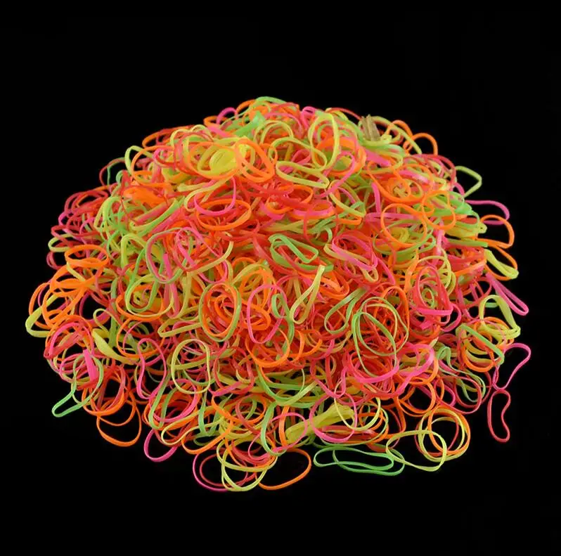 colorful 1000 шт./пакет резинки Hairband Веревка хвост держатель разноцветные Галстуки плетение резинка для волос для девочек женские аксессуары для волос - Цвет: colorful