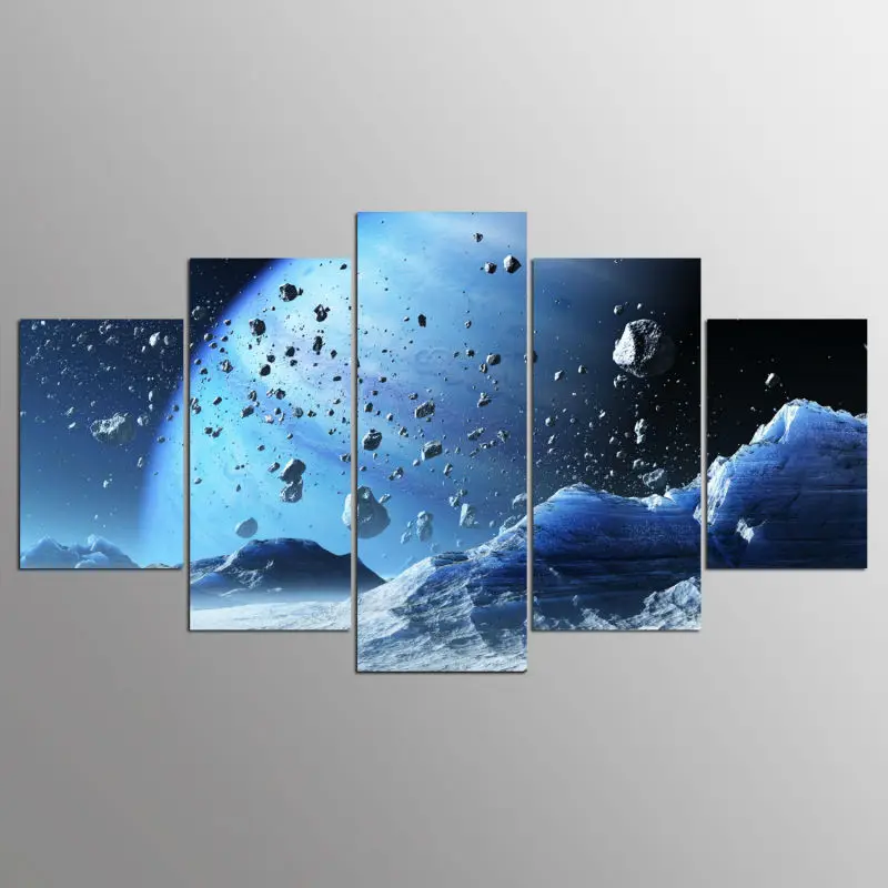 5 панелей Современная Фантазийная Вселенная Художественная печать на холсте