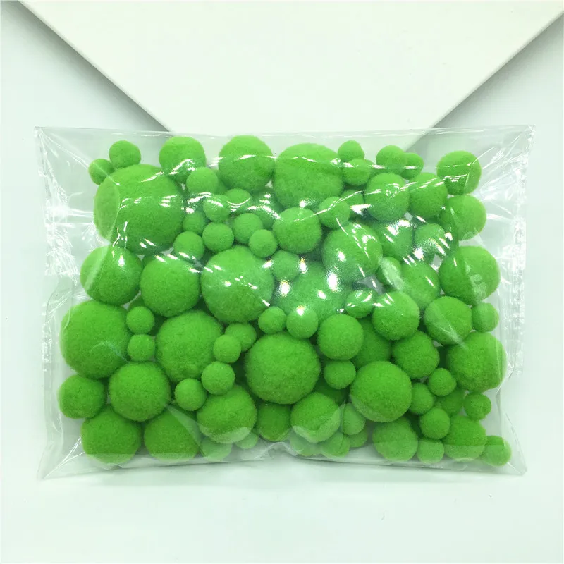 C19 Middle Green 20 г смешанные размеры разноцветные помпоны из меха DIY мягкие помпоны Свадебные украшения/аксессуары для шитья на ткани от 8 мм до 30 мм - Цвет: C19 Middle Green