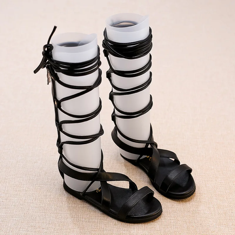 Лидер продаж 2016 года летние детские сандалии для девочек классные высокие сапоги