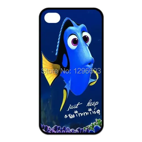 Finding Nemo just keep swimming Rubber Back Fits Phone Cover Case for iPhone 4/4s |