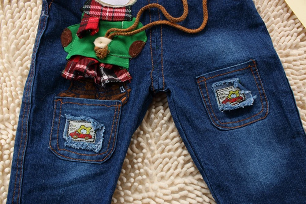 9M-24M Baby Girl Clothing Bebe Boy Overalls Animal Cow Long Pants Cartoon Kwaii Jumpsuit Denim Jeans Rompers Toddler Clothes