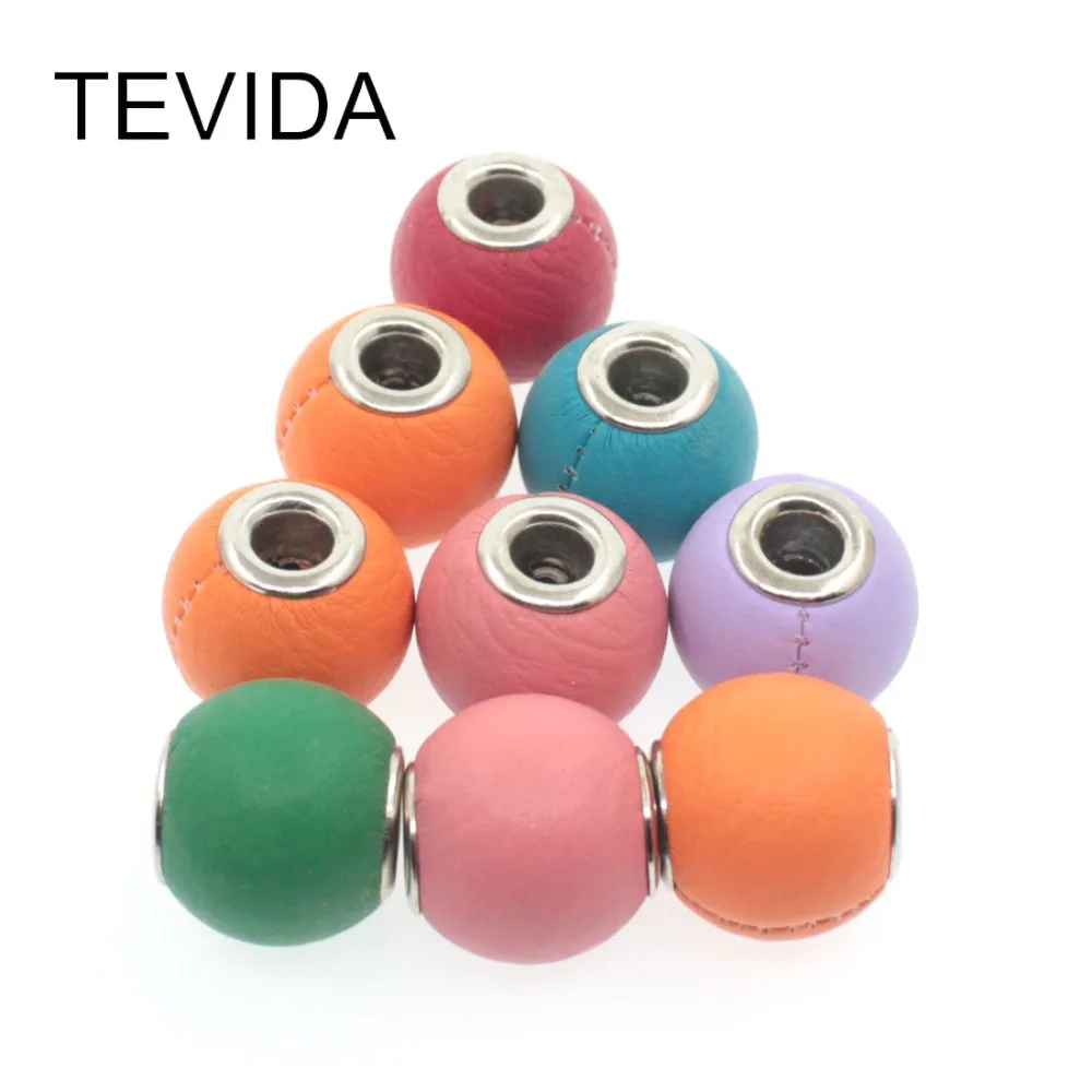 Tevida R38 14 шт. искусственная кожа бусины разных цветов 9 для изготовления ювелирных