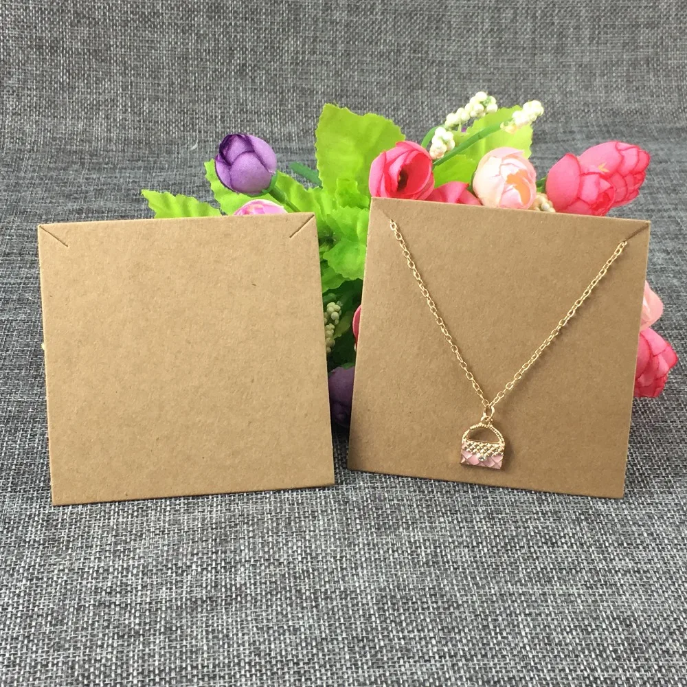 Карточки подвески из крафт бумаги 200 шт./лот пустые коричневые карточки для