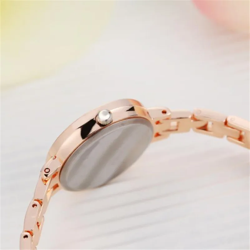 Женские Классические кварцевые часы из нержавеющей стали с горячим