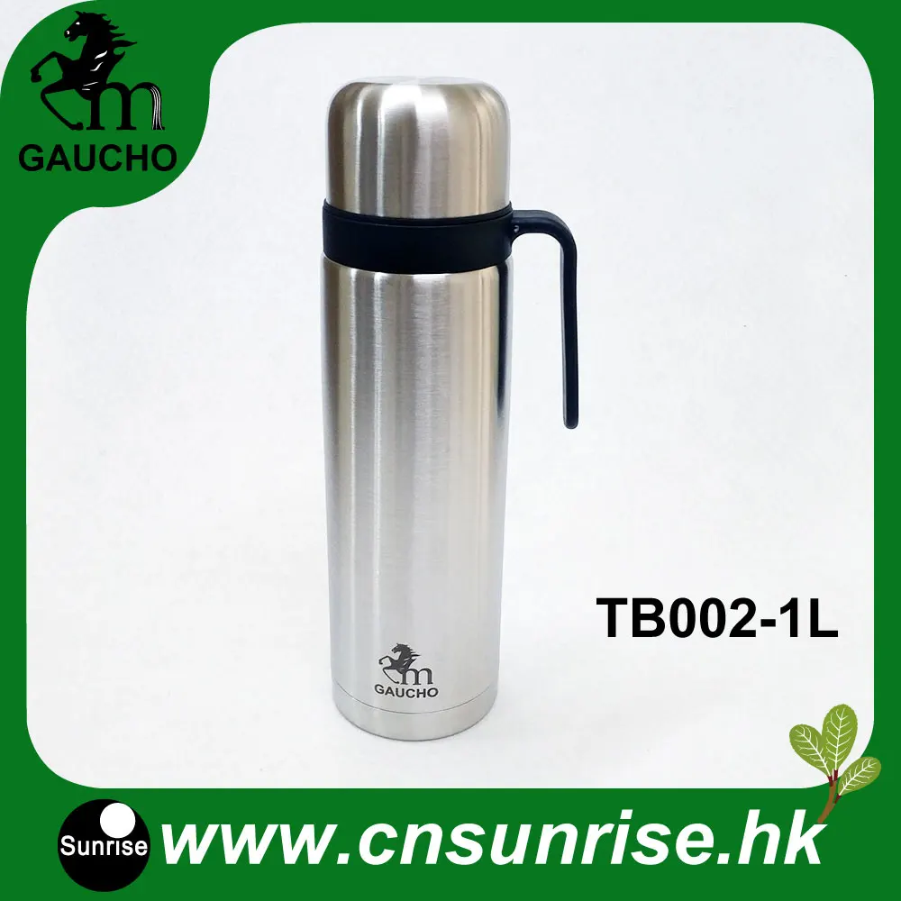 1 шт./лот термос Uruguay Yerba mate из нержавеющей стали с двойными стенками, термос, бутылка 1000 мл для Yerba mate, горячая распродажа, TB002-1L