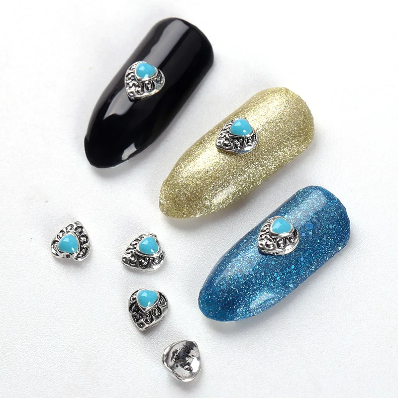 Blueness горячая Распродажа 3D украшения для ногтей металлическая кисточка