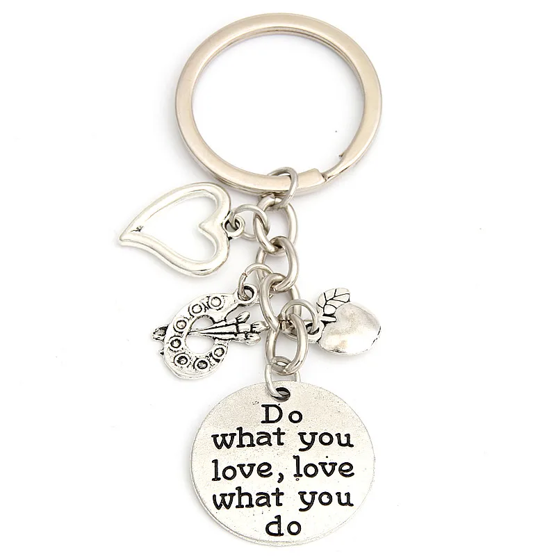 1 шт. брелок для художников Apple Charms paintbrush Keyring Paints брелки художника сделать то что