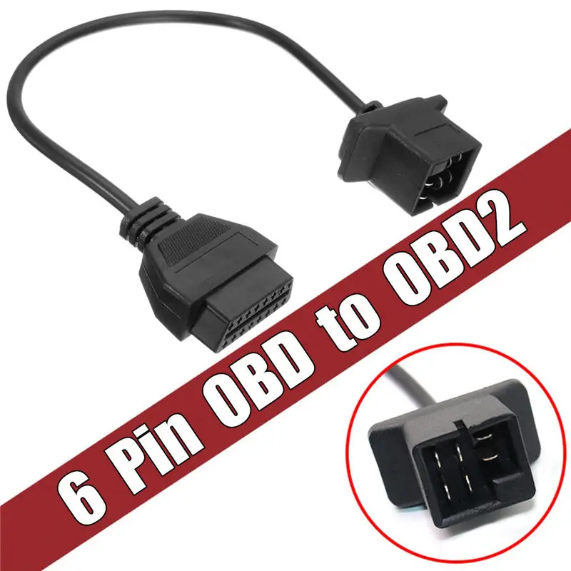 Коннектор OBD/OBD2 для Chrysler 6 Pin OBD к OBD2 проверка адаптера двигателя считыватель кодов