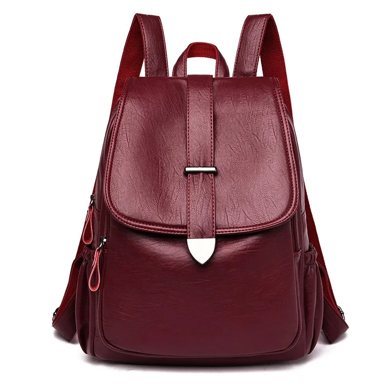 Женские кожаные рюкзаки высокого качества 2019 Sac A Dos Femme для девочек винтажный