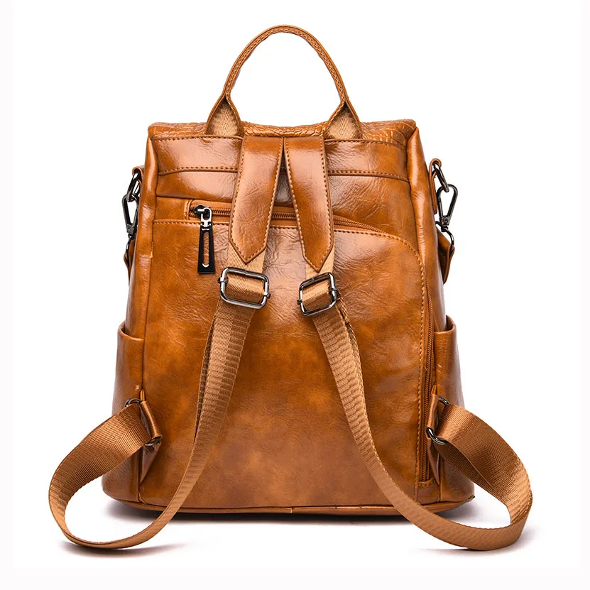 Женский рюкзак 2020 Новый винтажный кожаный с текстурой крокодиловая кожа