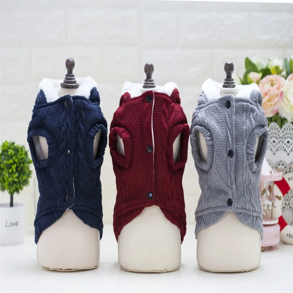 Модный зимний свитер для маленьких собак одежда пальто с капюшоном и куртка