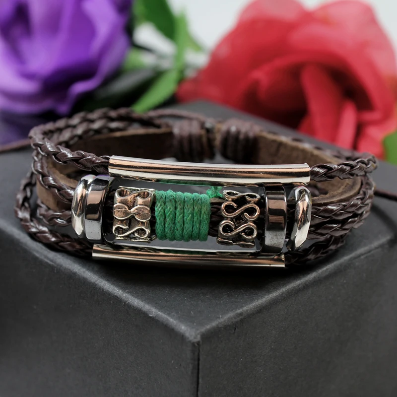 Новинка прямые продажи мужской браслет регулируемый ручная работа плетеный