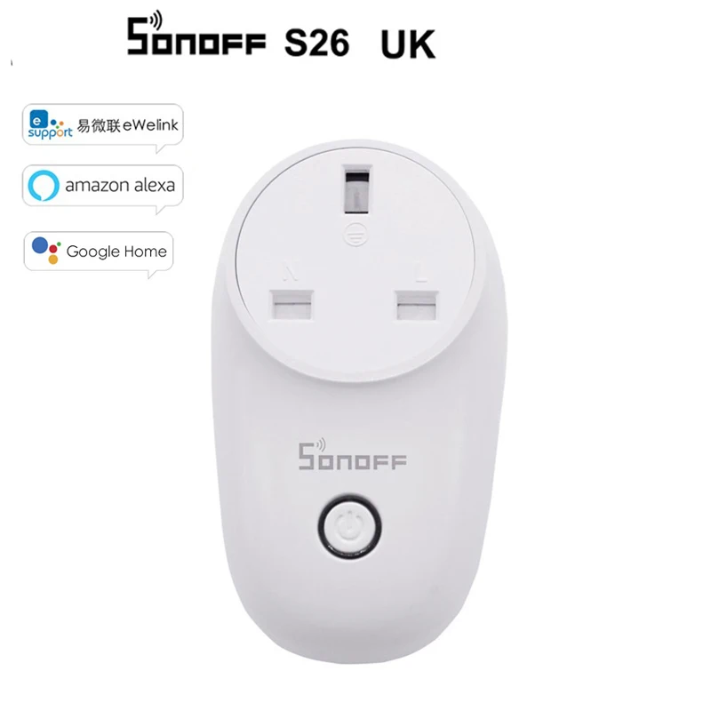 Интеллектуальный выключатель света SONOFF S26 Wi Fi розетка Беспроводной разъем eWeLink