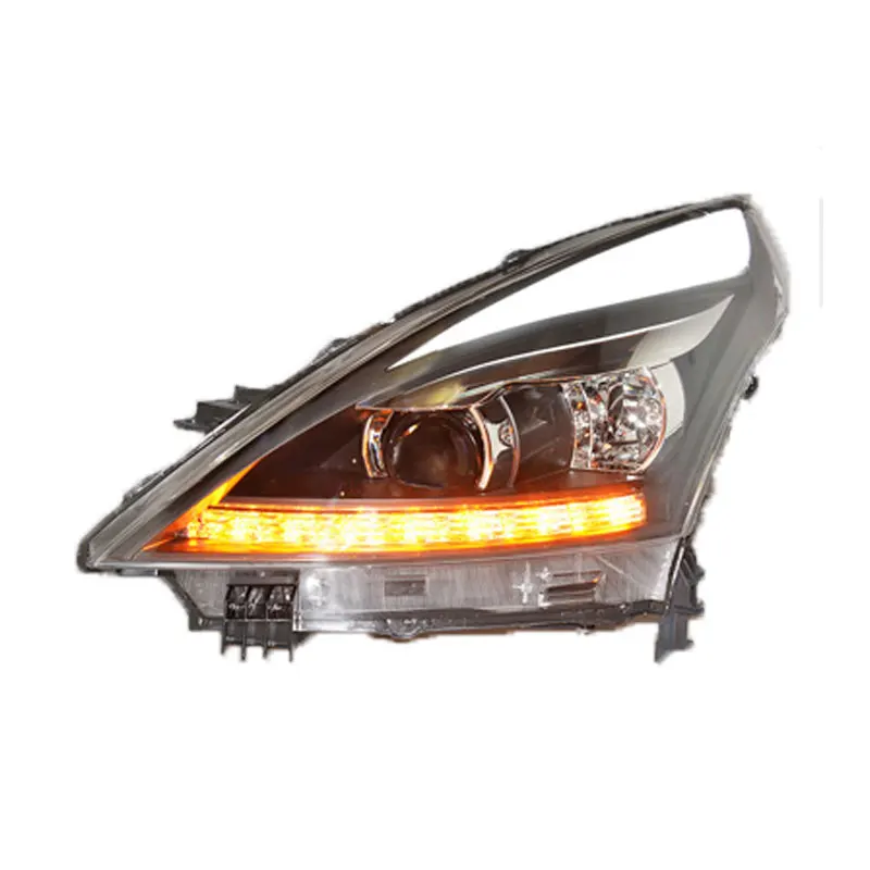Авто Clud стиль светодиодный налобный фонарь для Nissan Teana 2008-2012 светодиодный фары сигнальный светодиодный drl hid Биксеноновые линзы ближнего света - Цвет: No light bulb