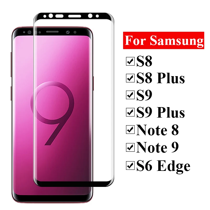 Защитное стекло для samsung s 8 samsum galaxy s8 защитная пленка glaxy s9 s9plus s8plus note 9 s6 edge sm tremp glas