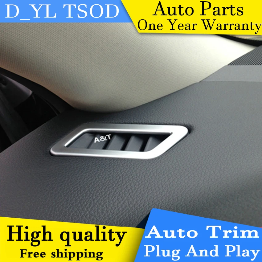 car styling for Nissan X-Trail 2014 2015 2016 ABS chrome Front upper air conditioning outlet decorative frame 2 pcs |