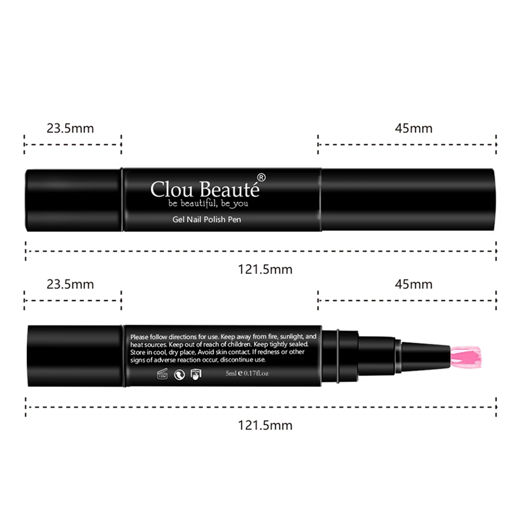 Clou Beaute 60 чистых цветов гель лак для ногтей ручка paznokcie Маникюр УФ-гель для ногтей Гибридный гель лак для ногтей набор гель-краски