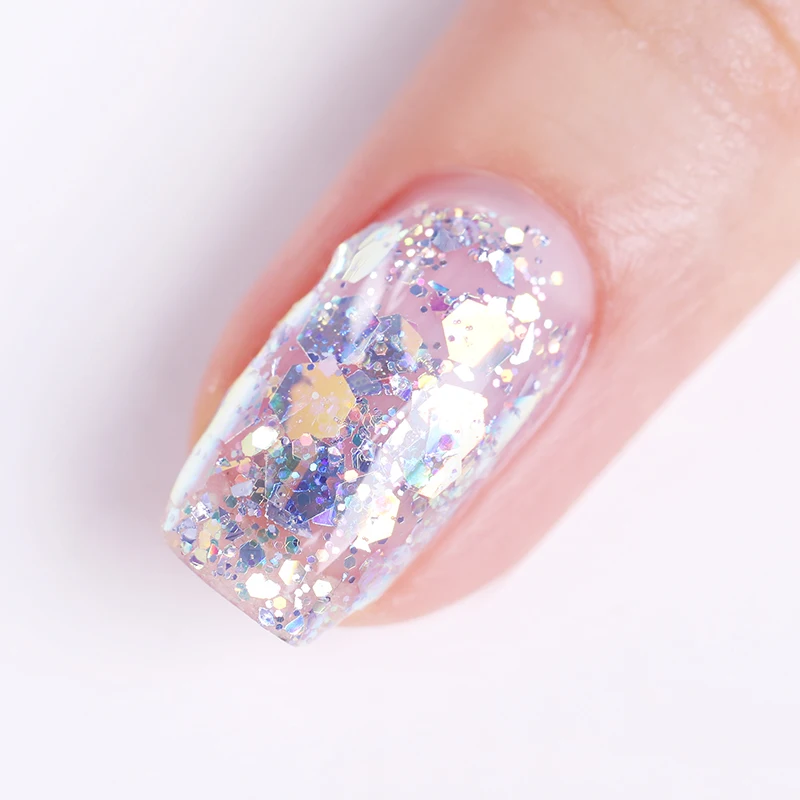 BORN PRETTY Красочные Блестки для ногтей блестки 1 г Сияющие неравномерные блестки хлопья порошок ногтей искусство для декора