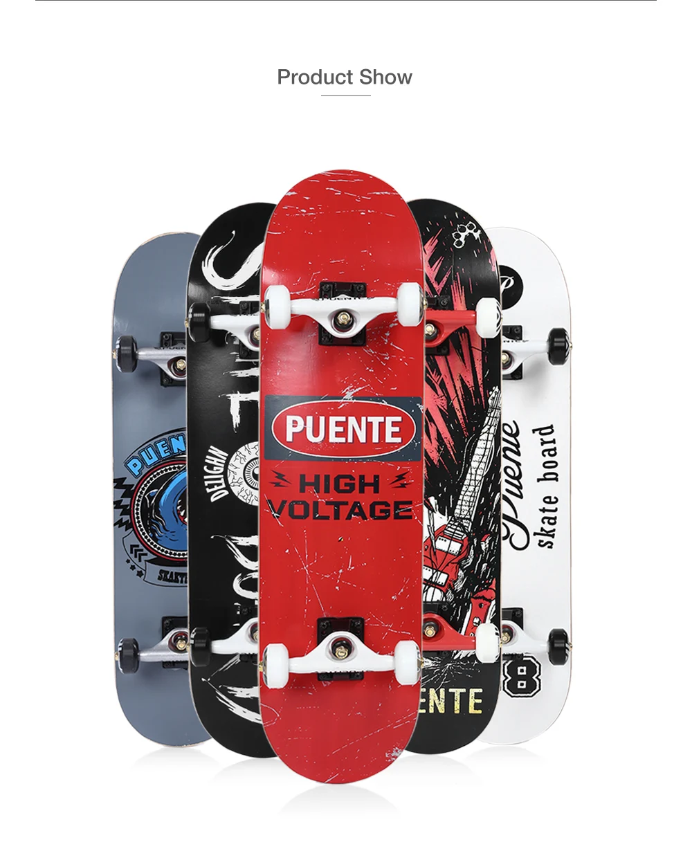 PUENTE 608 ABEC-9 взрослый четырехколесный скейтборд двойной Snubby клен скейтборд амортизация скутер скейтборд Лонгборд