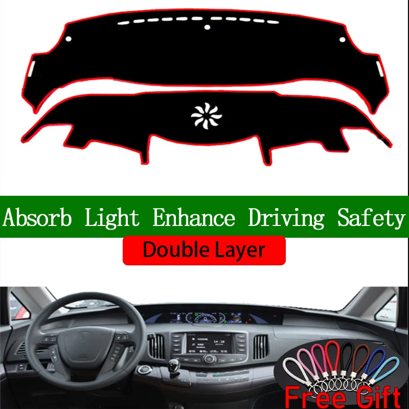 

Double Layer Car Stickers For BYD e6 2009 2010 2011 2012 2013-2017 Dashboard Cover Car Accessories Interior Anti-UV Car Decals