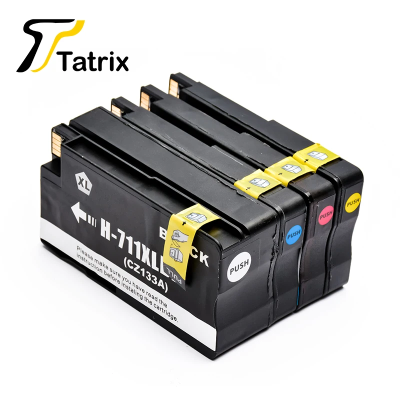 Чернильный картридж Tatrix для HP 711 XL Восстановленный совместимый с принтером design jet