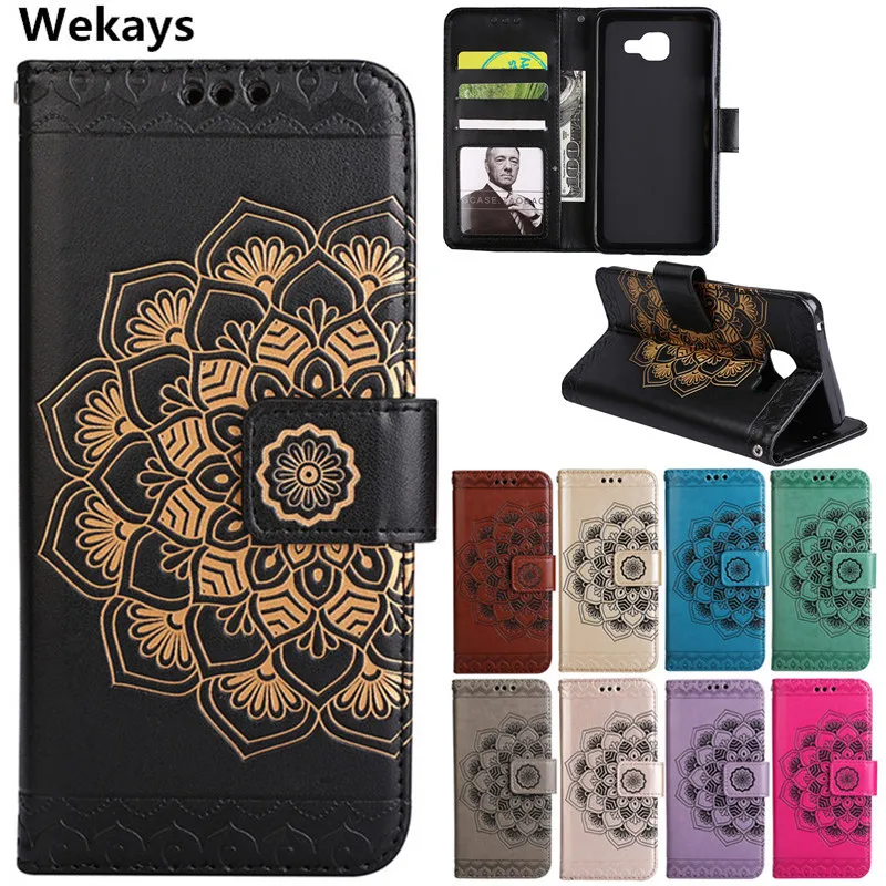 Роскошный цветок кожа флип Fundas бренд Чехол для Coque Samsung Galaxy A3 A310 sm-a310f A5 A510 sm-a510f крышка чехол